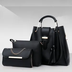 PU Leather Tote Designer Handbags Ladies Luxury Shoulder Tote Bag with Purse Handbag Three-piece Set for Women