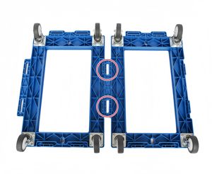 Chariot en plastique <span class=keywords><strong>de</strong></span> chariot <span class=keywords><strong>à</strong></span> plate-forme <span class=keywords><strong>de</strong></span> <span class=keywords><strong>transport</strong></span> d'entrepôt durable résistant <span class=keywords><strong>de</strong></span> forte capacité avec des roues pour le chariot mobile <span class=keywords><strong>de</strong></span> main <span class=keywords><strong>de</strong></span> caisse - Product Image 3