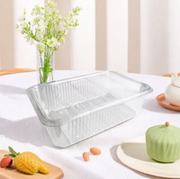 Boîte de rangement alimentaire en plastique PET, vente chaude en usine, pour pain, gâteaux, biscuits, etc. – Contenants de collection pour aliments de loisirs.