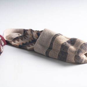 Kaus kaki pria rajutan jarum ganda nyaman bersirkulasi katun Comb musim kualitas tinggi kaus kaki pria belah ketupat kasual - Product Image 3