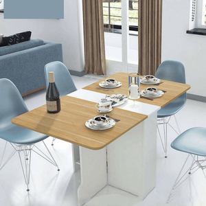 Clus Ohaha Smart Multi-function <b>Folding</b> Dining <b>Table</b> - With Wheels/No Wheels BA005 Smart Foldable Dining <b>Table</b> With Rolling Whee - Product Image 2
