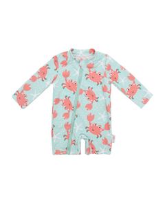 ALVABABY, traje de baño de manga larga para bebé, <span class=keywords><strong>moda</strong></span> de una pieza, traje de baño de punto con cremallera, traje de baño de dibujos animados para bebés y niños pequeños - Product Image 1