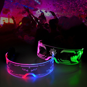 Colored Rectangle <strong>Party</strong> <strong>Glasses</strong> Blinking Light up Led Sunglasses Wireless Plastic Glowing Neon Led <strong>Glasses</strong> for <strong>Party</strong> - Product Image 1
