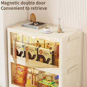 Wholesale New Design Plastic Storage Box Organizer Folding Multilayer Folding Storage Cabinet Wardrobes and <strong>Closets</strong> - Product Image 3