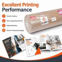 Papier couché brillant en rouleau pour impression et emballage, 128-250 g/m², 700/738/787/889 mm, format personnalisé