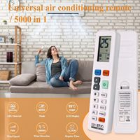 Control remoto universal de aire acondicionado para múltiples marcas, configuración simple remota de condición de CA universal