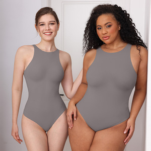 Combinaison une pièce double couche pour femme, effet gainant et liftant, sans coutures, respirante, antibactérienne, séchage rapide, sexy - Product Image 2