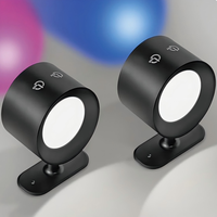 Lámpara de Pared LED de 5W para Interiores con Rotación de 360 Grados y Fijación Magnética para el Hogar, Hotel, Aplique de Dormitorio Recargable con Control Remoto