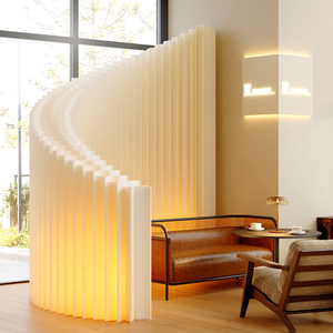 Divisor de Pared de Papel en Forma de Acordeón Ecológico para Exhibición Artística en Espacios - Product Image 1