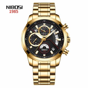Reloj de Cuarzo de Lujo NIBOSI 2576, Reloj de Pulsera Casual para Hombre con Esfera Grande, Cronómetro, Correa de Acero de 20 mm - Product Image 3
