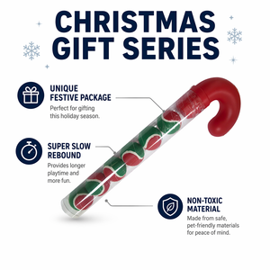 Novedoso Set <span class=keywords><strong>de</strong></span> 6 Juguetes Navideños para Mascotas: Pelotas <span class=keywords><strong>de</strong></span> Tenis <span class=keywords><strong>de</strong></span> Fieltro Realistas en Empaque Festivo <span class=keywords><strong>de</strong></span> Bastones <span class=keywords><strong>de</strong></span> Caramelo, Listo para Venta al por Mayor y Minorista - Product Image 2