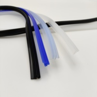 Bande de silicone extrudée personnalisée en U pour profilé d'étanchéité en caoutchouc pour portes de douche en verre Service de coupe de fenêtres