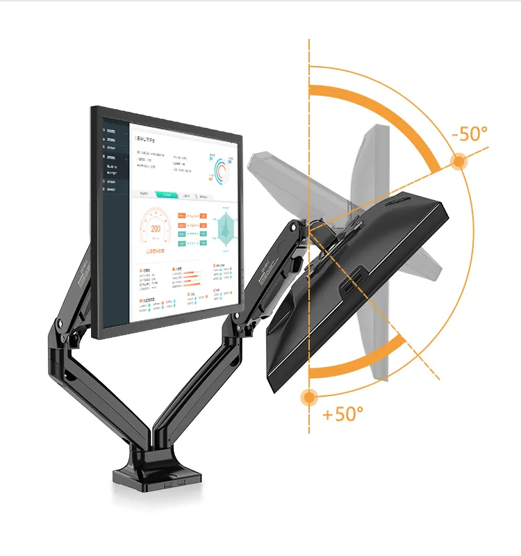Gas Lente Monitor Arm Desk Mount Verstelbare Dual Lcd Arm Mount Dual Arm Monitor Mount Monitor Stand