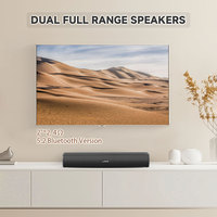 KENUO 45W Barre de Son 2.1CH Avec Caisson de Basses Haut-Parleur Sans Fil pour Home Cinéma Enceintes TV Barre de Son Avec Connexion Bluetooth/USB/AUX