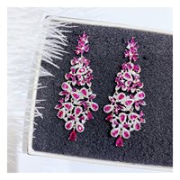 Boucles d'oreilles pendantes TIANSHE de luxe multicolores en zircon, motif sapin, accessoire de mode pour femme