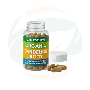 OEM Private Label Natuurlijke Gezondheidssupplementen Product Paardenbloemwortel Capsules Biologisch 500MG Paardenbloem Capsules - Product Image 2