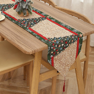 <span class=keywords><strong>Runner</strong></span> da Tavola Natalizio a Doppio Strato, Resistente alle Pieghe e allo Strappo, Spesso, con Pupazzo di Neve e Babbo Natale, per Tavola Invernale - Product Image 2