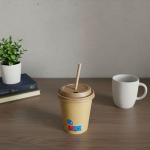 Hot Sell Custom Printed Disposable <b>Coffee</b> Tea Food Container Paper <b>Cups</b> with Matching Lids Cover - Product Image 1