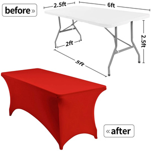 Couvertures de table d'exposition en Spandex extensible en arc de polyester de 6 pieds en gros - Product Image 2