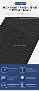 Alta efficienza tutto pieno nero 100W 105W 110watt monocristallino silicio PERC HDT HJT celle di vetro 12V Off-grid pannelli solari - Product Image 4