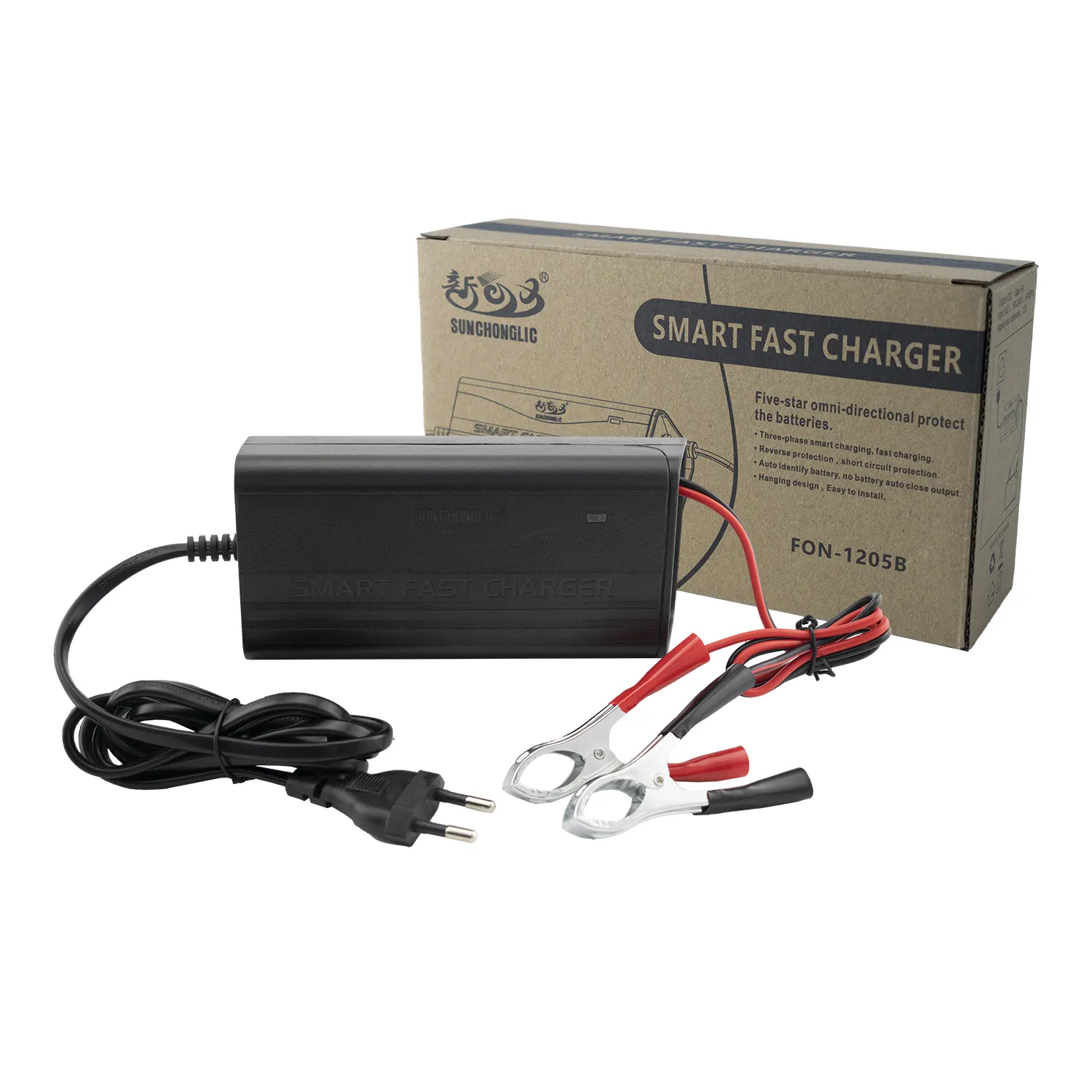 Sunchonglic 12 volt lead acid batteries charger 12V 5A 5 amp smart fast lead acid car battery charger