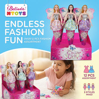 Poupée de mode Belinda de 11,5 pouces pour filles, corps articulé, poupée en plastique solide pour filles, jouets de jeu d'imitation pour filles, coffret cadeau
