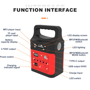Oem/ODM USB phí nhà máy phát điện pin generador năng lượng mặt trời Hệ thống lưu trữ năng lượng với ánh sáng/Radio/FM/TF/MP3 ngân hàng điện 8000mAh - Product Image 2