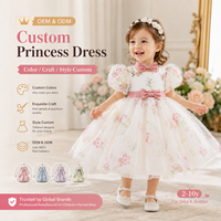Robe de fête d'été pour enfants ODM Nouvelle mode Robe blanche à nœud volumineux Motif uni Col rond pour baptême 6-24 mois 3 pièces