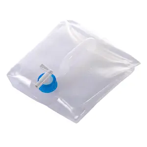 High quality Strong The Large Capacity 3L 5L 10L Foldable Outdoor Water Bag Soft Liquid Plastic Bags Stand up Spout Bags