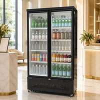 Vitrine réfrigérée verticale commerciale de haute qualité à refroidissement par air pour bar