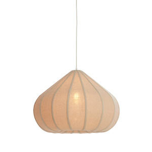 Lampe suspendue ovale en lin blanc E27, lampe à économie d'énergie, diamètre 40cm, luminaire pour la maison et le bureau - Product Image 5
