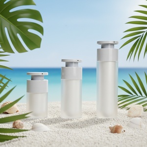 High-End 30ml 50ml Frosted and White Plastic Airless Lotion <b>Pump</b> <b>Bottle</b> for Skin Care and Cosmetics Packaging - Product Image 3