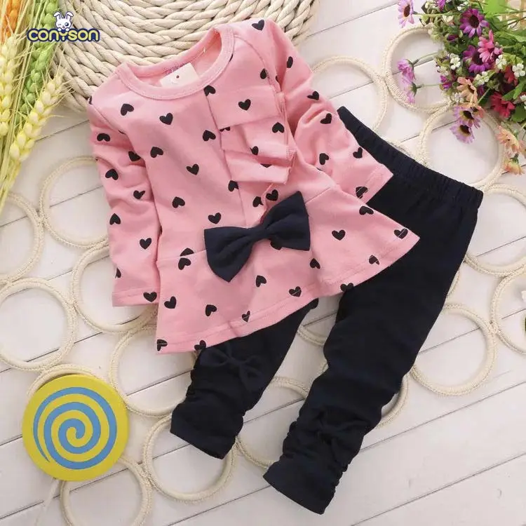 Custom Two Piece Outfits Dress + Pants Cute Baby Girl Clothes Cute Baby Girl Clothes Kids Casual Wear