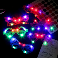 Lunettes de soleil en plastique lumineuses LED RVB Lunettes étoiles néons clignotantes pour fête et remise des diplômes Jouet et jouet pour enfants