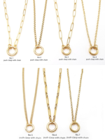 Collier personnalisé en acier inoxydable Jietao avec fermoir à bouton poussoir pour la fabrication de pendentifs DIY et de bijoux faits à la main