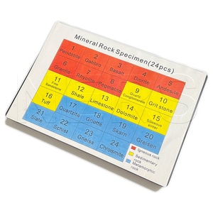 Hun Aardrijkskunde Educatieve Uitrusting Mineralen Van 3 Gesteentesoorten 24 Stks/set Gesteentemonsters - Product Image 5