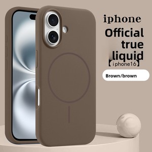 Coque de protection antichute en silicone <span class=keywords><strong>liquide</strong></span> pour 16/17 Pro Max avec chargement magnétique, finition mate, design couleur unie - Product Image 3