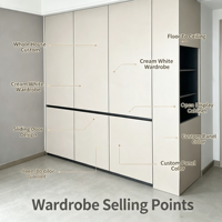 Armoires sur mesure pour toute la maison, style moderne et minimaliste, en bois massif, armoire extérieure - Mobilier de chambre d'hôtel, solutions clés en main pour projets de commerce extérieur