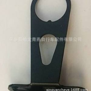 Support de fixation avant en métal pour éclairage de vélo, noir, zingué, renforcé, pour panier de vélo - Product Image 4