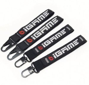 No Minimum <b>Custom</b> Logo <b>Key</b> Chain Embroidery Fabric Woven Blank Ribbon Keychains <b>Key</b> <b>Ring</b> - Product Image 4