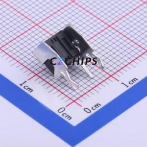 TC-1102N-C-A-B Tactile Switch Bent Lead Through Hole,6x6mm Switch Single Pole Single Throw Round Button 2.6N Right Angle Insert - Product Image 2