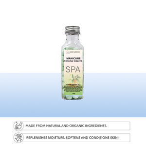 Tablettes de spa pour manucure - Boules de trempage Lait & Miel, adoucissant pour cuticules, pour trempage des pieds et des mains, kit de pédicure de voyage, papaye et thé vert 250g - Product Image 4