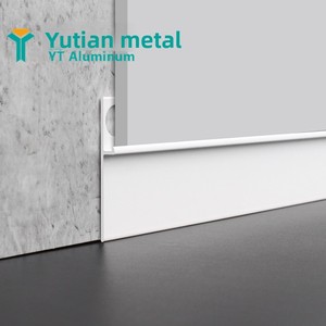 Battiscopa Moderno a Incasso in Lega di Alluminio 5/9/12/18 mm, Pannello di Protezione Murale, Impiallacciatura in <span class=keywords><strong>Legno</strong></span>, Cartongesso Nascosto - Product Image 3