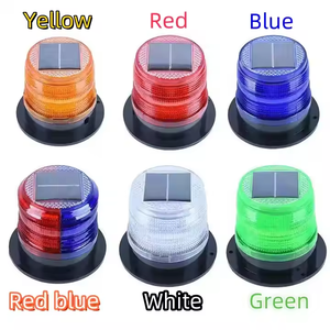 Feux de signalisation routière à LED solaires avec base magnétique puissante, balise stroboscopique pour autoroute, mine, chantier routier, sécurité des véhicules - Product Image 5