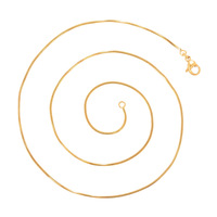 Collier de bureau quotidien plaqué or 14 carats, ultra fin, poli miroir, chaîne serpent, anti-décoloration, vente chaude directe usine, tendance