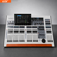 Console de mixage numérique professionnelle WING White 48 canaux OEM avec grand écran tactile, 16 faders motorisés, interface audio USB pour église, scène, spectacle