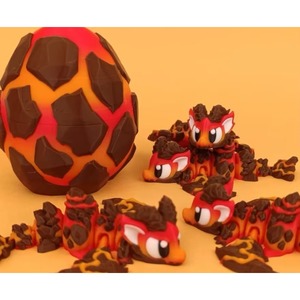 Jouet en plastique imprimé en 3D OEM d'usine, structure articulée, Dragon Sakura, Œuf de dragon bébé, articulations mobiles, pour enfants - Product Image 5