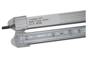 الجملة IP44 5050RGB12V/24V 72leds/m قضيب led صلب light1000mm مع السكن الألومنيوم