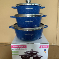 Élégant Ensemble de Batterie de Cuisine 6 Pièces Avec Logo Personnalisé, Antiadhésif en Granit pour Cuisine Chinoise