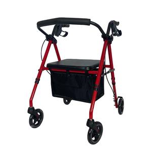 折り畳み式軽量ウォーカーローレーター、ハンドルブレーキ付き高齢者が歩行し、座席付き - Product Image 4